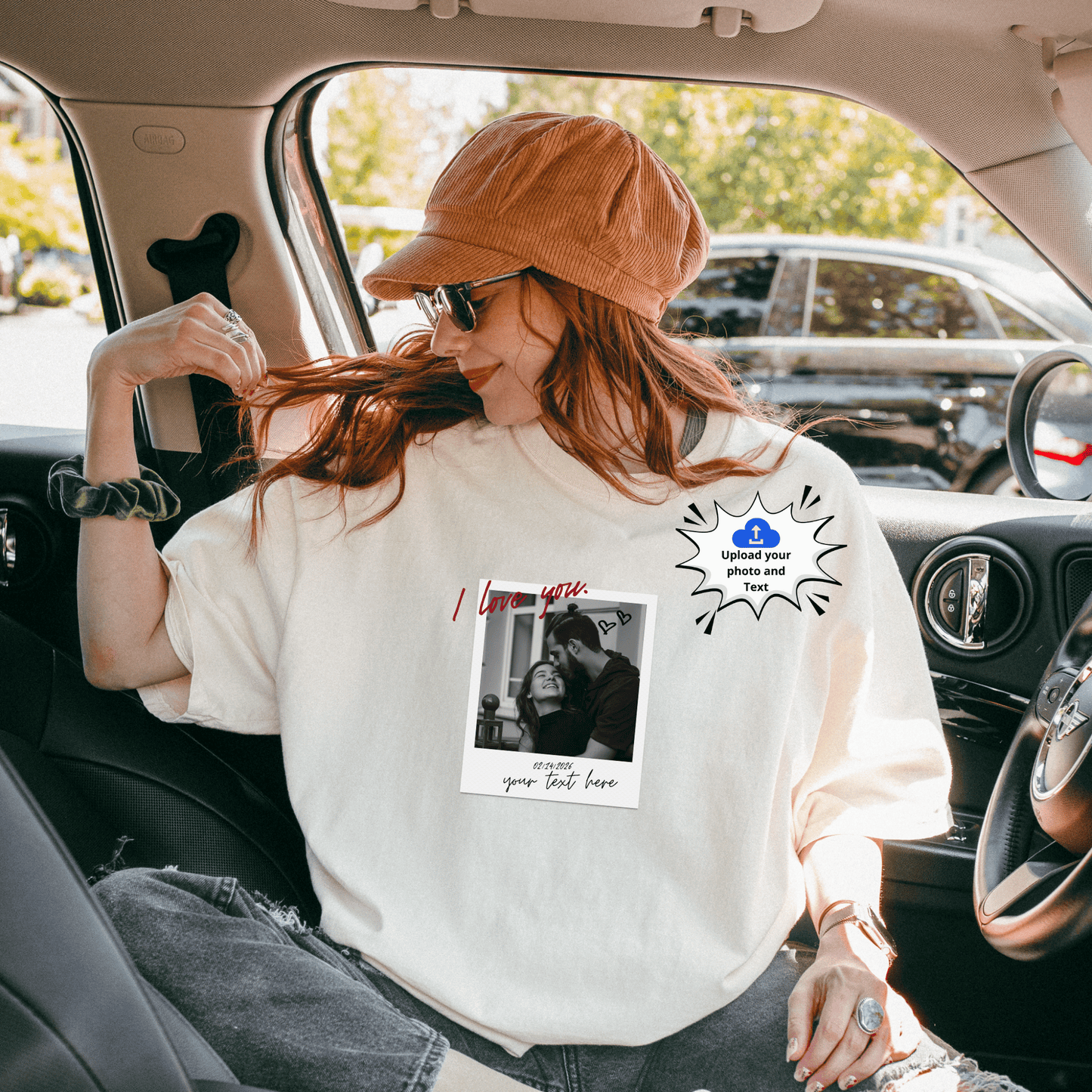 Photo polaroid I LOVE YOU t shirt unisex - Couple tee