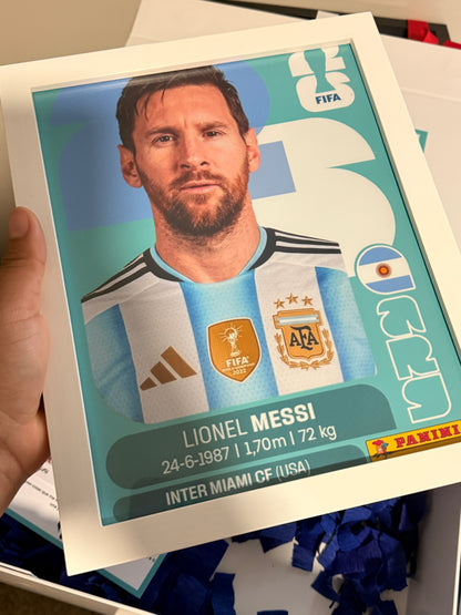 Cuadro Panini Messi colección 2026⚽️🩵