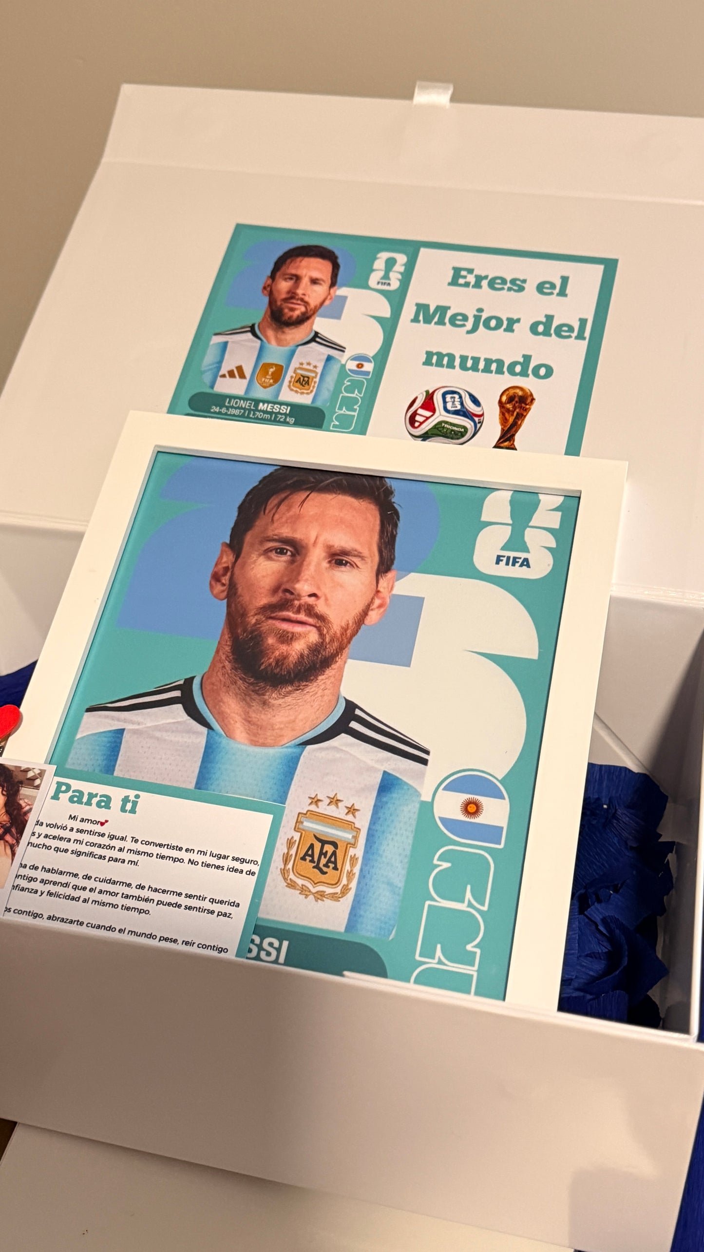 Cuadro Panini Messi colección 2026⚽️🩵