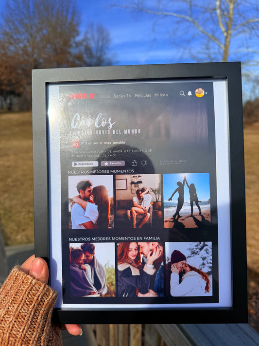 Personalized Amorflix-Style Frame – Your Love Story as a Movie